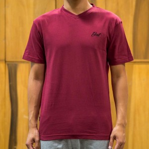 Cheap Cerbe Jordan Outlet Men Core V-Neck Tee (burgundy)