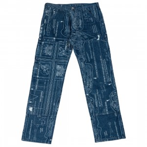 CerbeShops Sassy Opt Cat High-Rise Briefs Men Denim Jeans (blue)