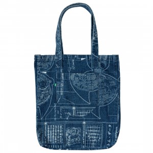Cheap Urlfreeze Jordan Outlet x Discovery Channel Denim Tote Bag (blue)