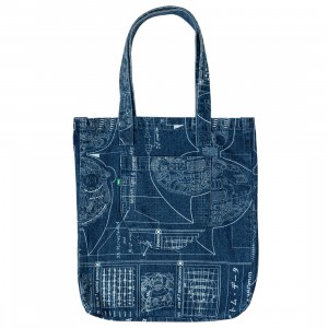 Cheap Urlfreeze Jordan Outlet x Allen Iverson Denim Tote Bag (blue)