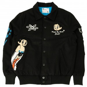 BAIT x Astro Boy Men Varsity Jacket with Chenille (black)