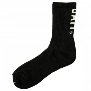 Cheap Cerbe Jordan Outlet Men Cheap Cerbe Jordan Outlet Logo Crew Socks - Made In Japan (black)