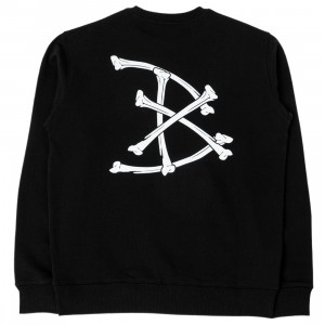 Cheap Cerbe Jordan Outlet Men Bones Crewneck Sweater (black)