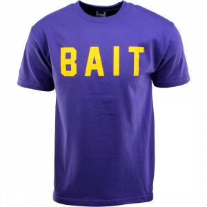BAIT Logo Tee (purple / yellow)