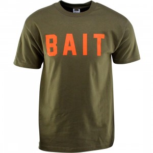 BAIT Logo Tee (green / military green / orange)