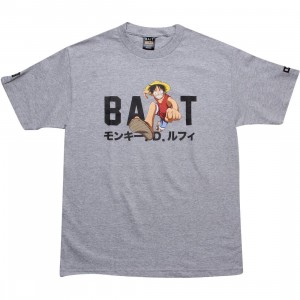 BAIT x One Piece Luffy BAIT Logo Tee (athletic heather)