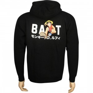 BAIT x One Piece Luffy BAIT Logo Zip Hoody (black)
