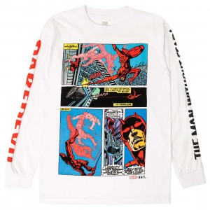 Cheap Urlfreeze Jordan Outlet x Daredevil Men Comic Long Sleeve Tee (white)