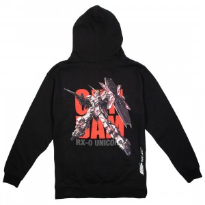 CAT COACH JACKET BLACK Universe Men Unicorn Gundam Hoody (black)