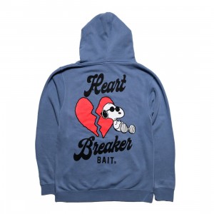BAIT x Snoopy Men Heart Breaker Hoody (blue / slate)