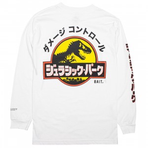 BAIT x Jurassic Park Men Damage Control Tee Long Sleeve (white)