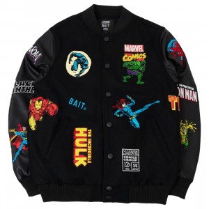 BAIT x Marvel Men Classic Varsity Jacket (black)