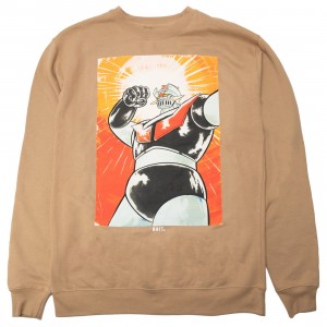 Cheap Atelier-lumieres Jordan Outlet x Mazinger x Goodsmile Men Robot Crewneck Sweater (sand)