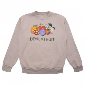 BAIT x One Piece x Upcycle LA Men Devil Fruit Crewneck Sweater (gray)
