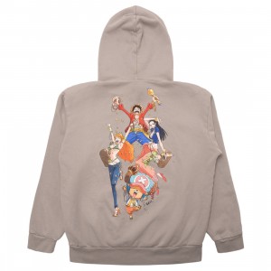 CerbeShops x One Piece x Upcycle LA Men Gold We Rich Hoody (gray)