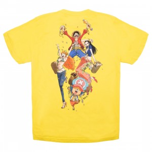 CerbeShops x One Piece x Upcycle LA Men Gold We Rich Tee (yellow)