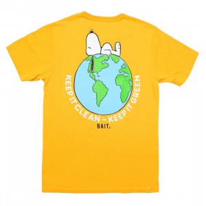 BAIT x Snoopy x Upcycle Men Our World Tee (yellow / mango)