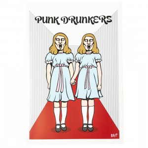 CerbeShops x Punk Drunker 11x14 Print- Twins (white / red)