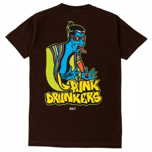 Cheap Urlfreeze Jordan Outlet x Punk Drunkers Men Japanese Man Tee (brown)