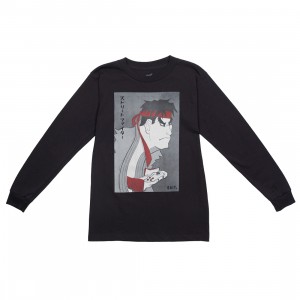 Cheap Urlfreeze Jordan Outlet x Allen Iverson x Kidokyo Men Ryu Long Sleeve Tee (black)