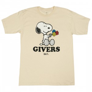 BAIT x Snoopy Men Givers Tee (white / oatmeal)