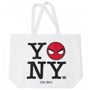 BAIT x Marvel's Spider-Man 2 Souvenir  Tote Bag (white)