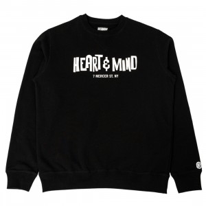 Cheap Urlfreeze Jordan Outlet x Mazinger Men Heart and Mind Crewneck Sweater (black)