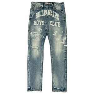 Cheap Urlfreeze Jordan Outlet x Mazinger Men Trek Jeans (blue / halo)