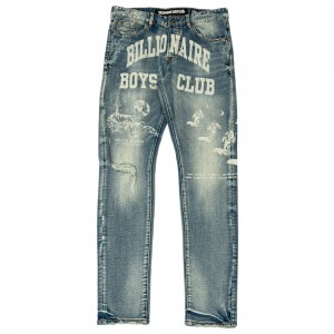 Cheap Urlfreeze Jordan Outlet x Attack On Titan Men Trek Jeans (blue / halo)