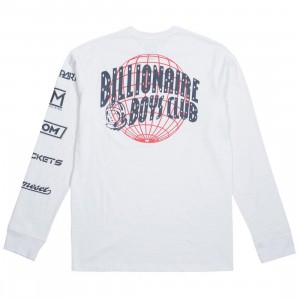 Billionaire Boys Club Men World Tour Long Sleeve Tee (white)