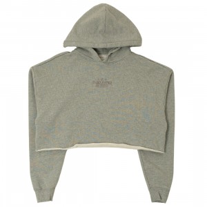 Converse x Daily Paper Women Cropped Hoodie (gray / vintage grey heather)