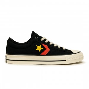 Converse Unisex Star Player 76 Ox  (black / fern green / cyber yellow)