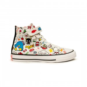 Converse x Hello Kitty And Friends Big Kids Chuck Taylor All Star Easy-On Stickers (white / black)
