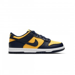 Nike Big Kids Dunk Low (varsity maize / midnight navy-white)