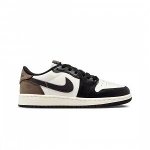 Air Jordan 1 Low OG Big Kids (sail / black-dark mocha)