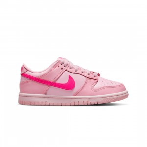 Nike Big Kids Dunk Low (med soft pink / pink foam -hyper pink)