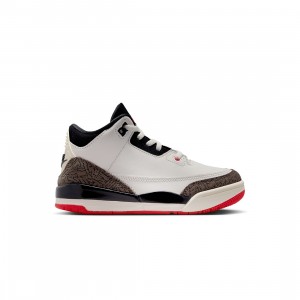 Jordan Little Kids 3 Retro (sail / black-university red-pale ivory)