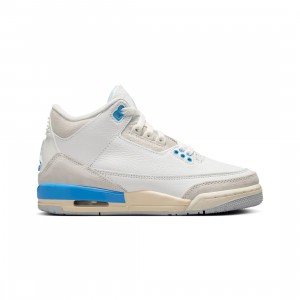 Air Jordan 3 Retro Big Kids (summit white / hydrogen blue-legend blue)
