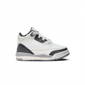 Jordan Toddlers 3 Retro (summit white / fire red-cement grey-black)