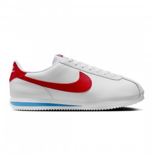 Nike Men Cortez Leather (white / varsity red-varsity blue)