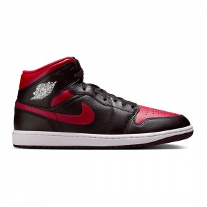 Air Jordan 1 Mid Men (black / varsity red-summit white)