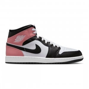 Air Jordan 1 Mid Men (white / black-rust pink)