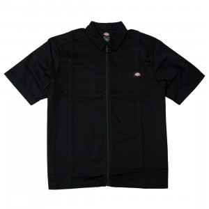 Dickies Men Front Zip Work Shirt (black)