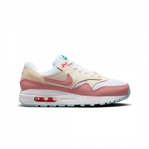 Nike Big Kids Air Max 1 (white / red stardust-guava ice-pink spell)