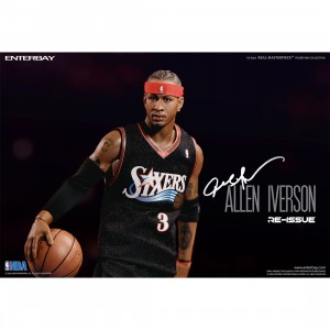 PREORDER - NBA x Enterbay Philadelphia 76ers Allen Iverson Real Masterpiece 1/6 Scale Figure (black)
