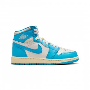 Air Jordan 1 High OG Big Kids (dk powder blue / dk powder blue-sail)