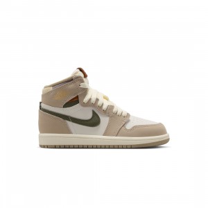 Jordan Little Kids 1 Retro High OG (khaki / multi-color-sail-cargo khaki)