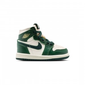 Jordan Toddlers 1 Retro High OG (pale ivory / pro green-fir-coconut milk)