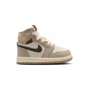 Jordan Toddlers 1 Retro High OG (khaki / multi-color-sail-cargo khaki)