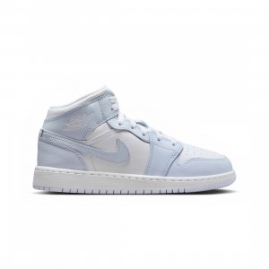 Air Jordan 1 Mid Big Kids (cobalt bliss / white-neutral grey)